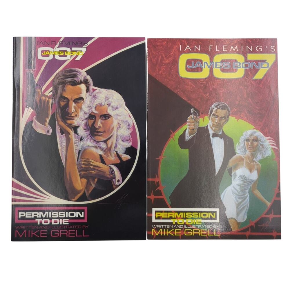 James Bond 007 Permission to Die Lot of 2 #1-2 Eclipse Press Mike Grell
